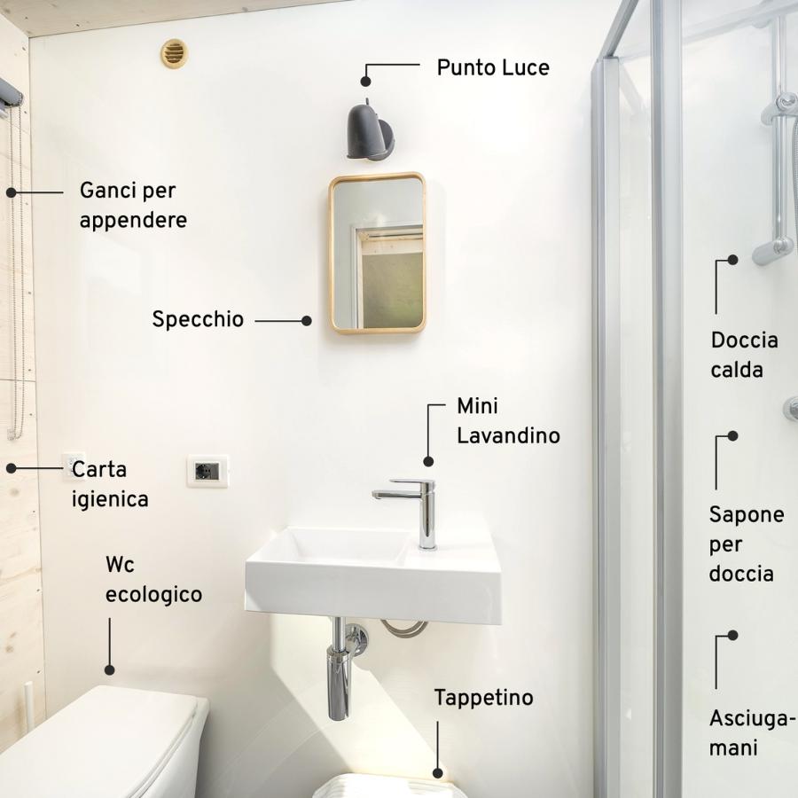 bagno in una tiny house
