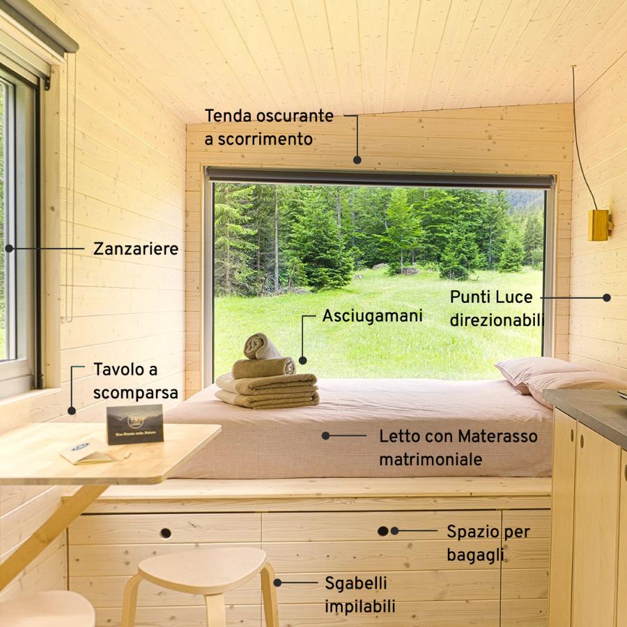 letto in una tiny house