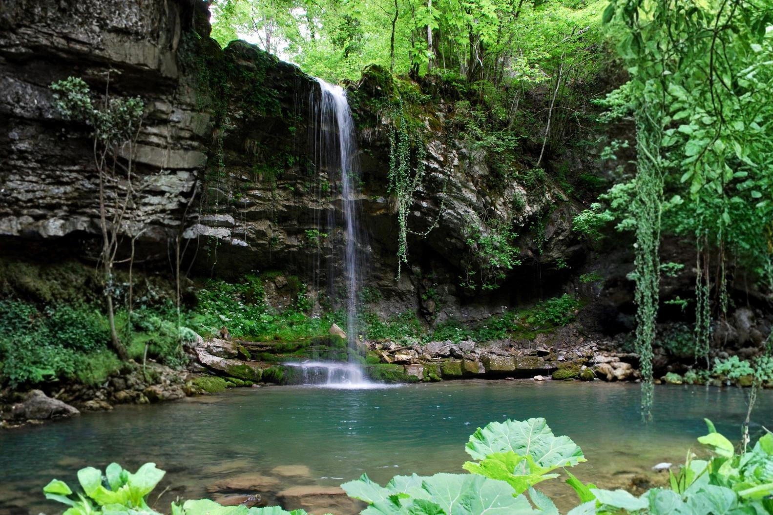 Le acque cristalline e i gorghi naturali dei Gorgons di Taipana vicino a Friland Faggio