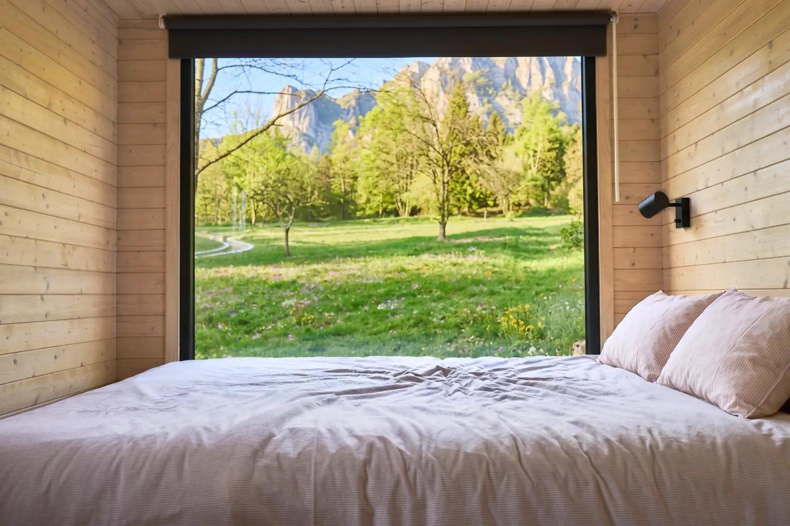 Aussicht in einem Tiny House in Paluzza in den Karnischen Alpen im Buttal