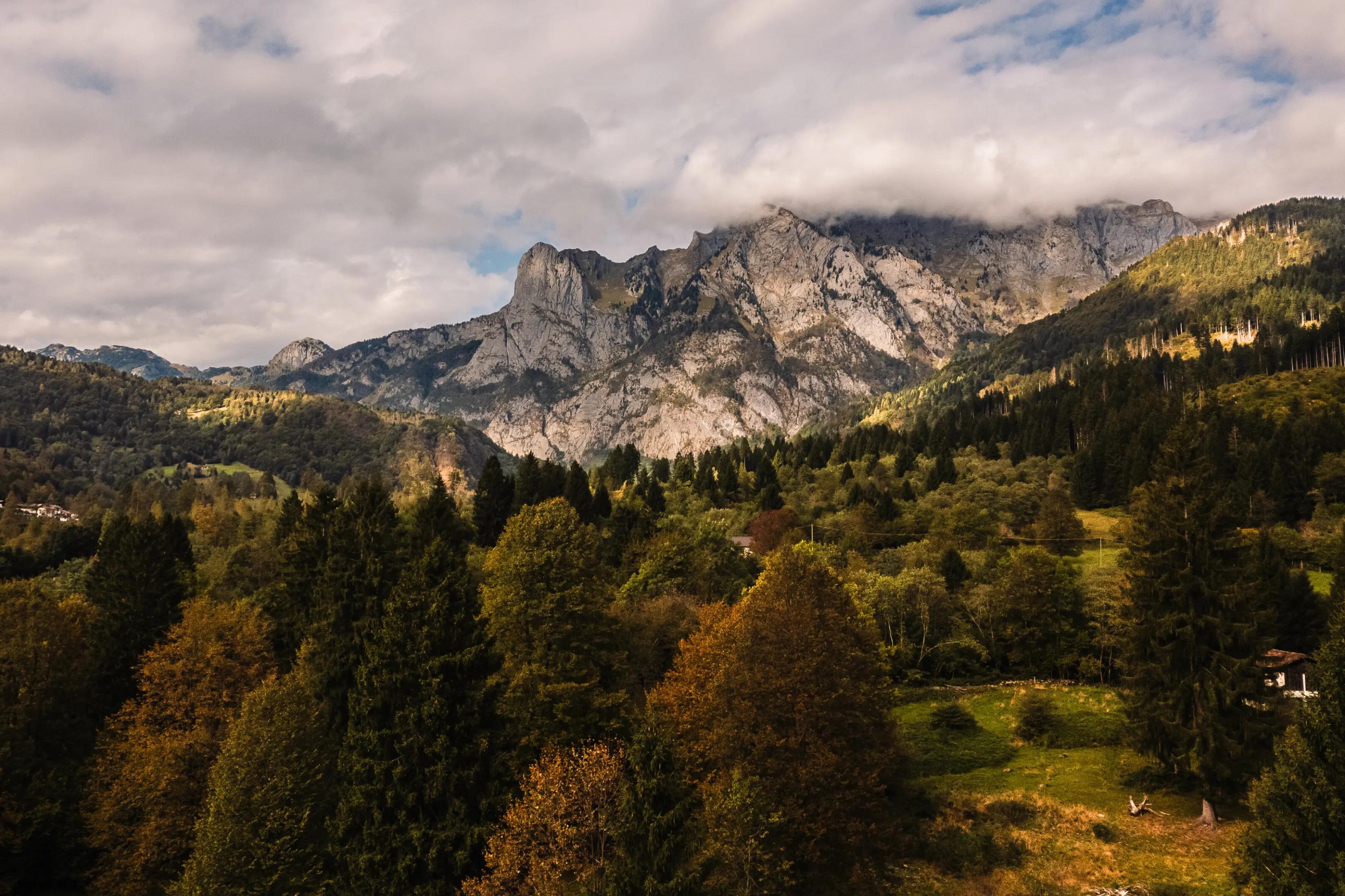Blick vom Tiny House in der Nähe von Cima Moscardo bei Udine